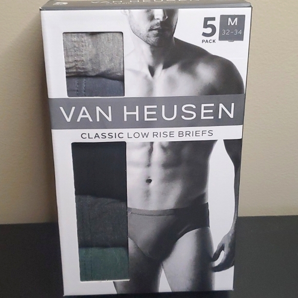 Van Heusen Other - Van Heusen Classic Low Rise Briefs 5 Pack Medium 32-34 Tag-Free l Cotton